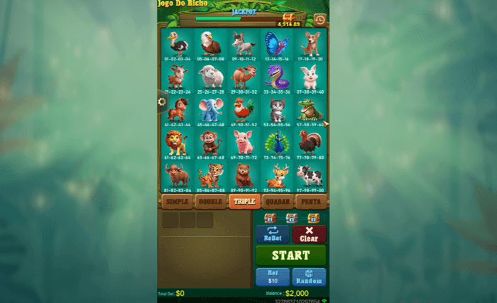 Jogo Do Bicho Interface
