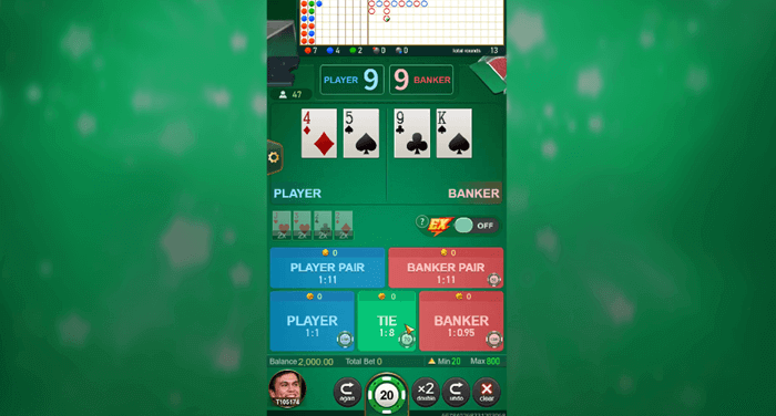 Speed Baccarat Interface